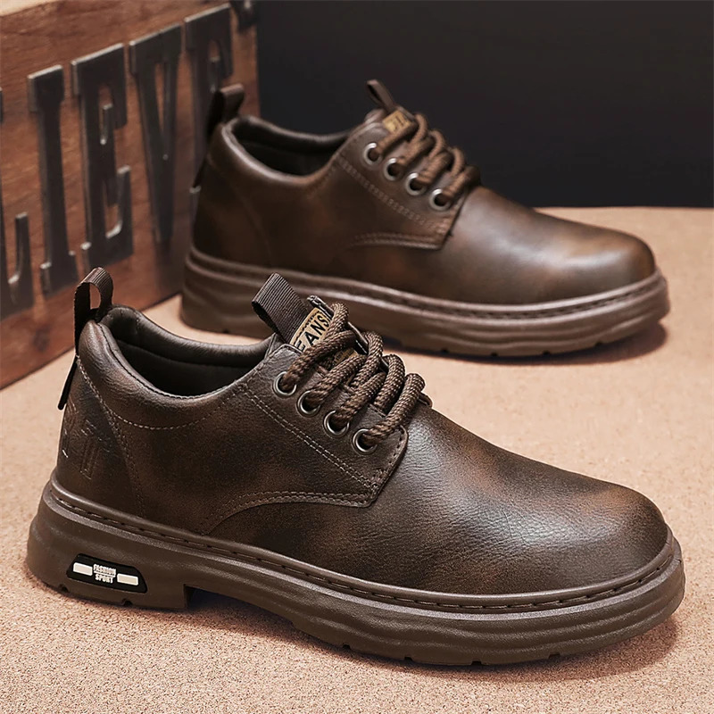 CYYTL Leather Shoes Mens Casual Sneakers Fashion Skateboard Sports Outdoor Walking Work Office Loafers Business 241206