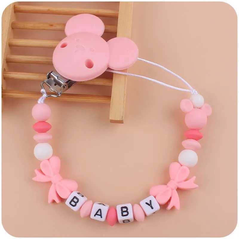 Pacifier Holders Clips# New Free Custom Personalized Name Baby Pacifier Clip Chains Teethers Dummy Nipple Holder Clips Newborn Teething Soother toy Gi