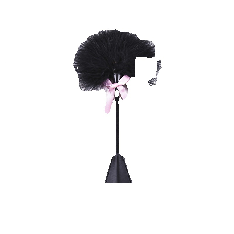 Factory Wholesale SM Sex Toys Teasing Toys Black Feather Beats Butt Hand Beats Pink Bow