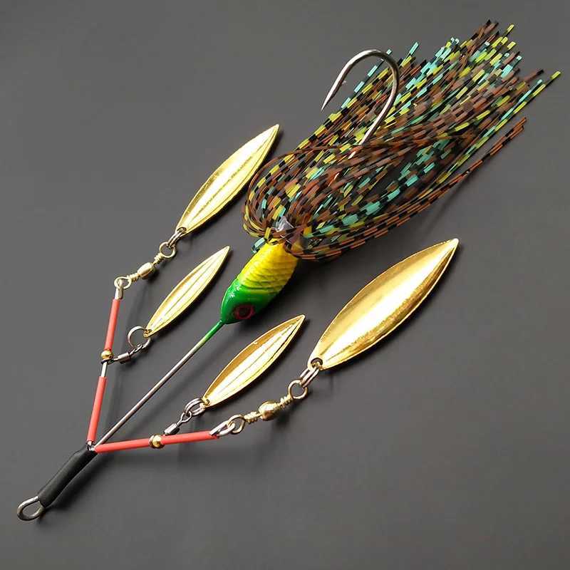 Lunker Spinner Baits Hard Fishing Lure 23g Noisy Buzz Rotating Blade Bubb Vibration Tand Spin Willow Bass Trout Perch PikeXJ241128