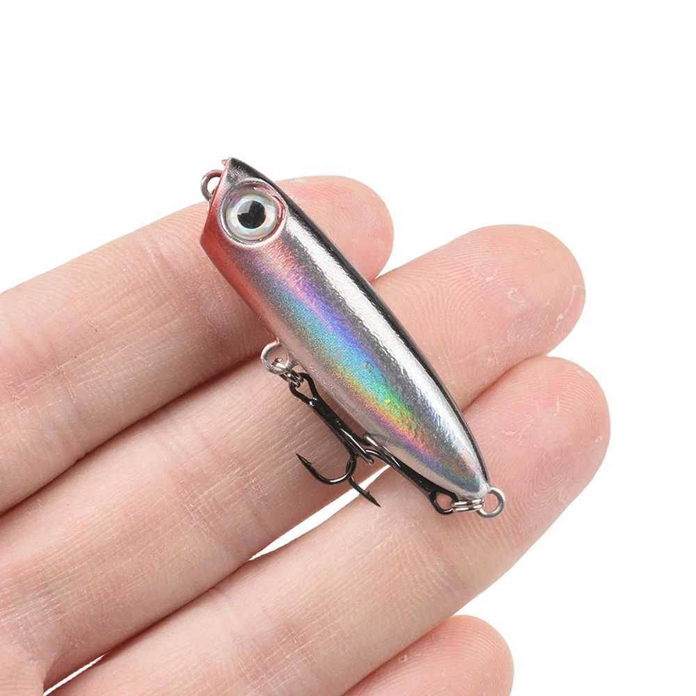 1pc Floating Popper Fishing Lure Wobbrs 4.5cm 3.3g Artificial Plastic Hard Bait High Quality Bass Pike Minnows Fishing TackXJ241128