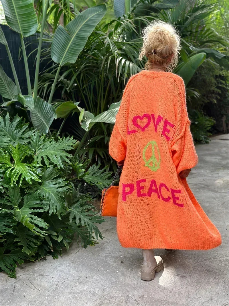 Autumn Oversize Knitted Women Sweater Long Sleeve Loose Cardigan Coats Female Winter Casual Trendy Ladies Clothes 241203