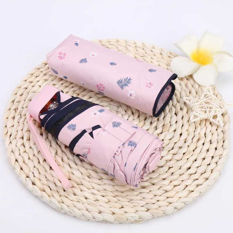 New Arrival Mini warm pocket small umbrella UV resistant sun umbrella rainproof lightweight folding portable umbrella suitable for boys and girls Z241