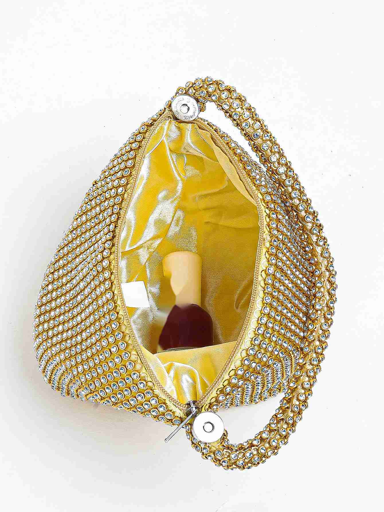 Clutch Bag High End Small Diamond Bag Socialite Handbag Full Diamond Triangular Handbag Cheongsam Dress Dinner Party Small Bag 240920