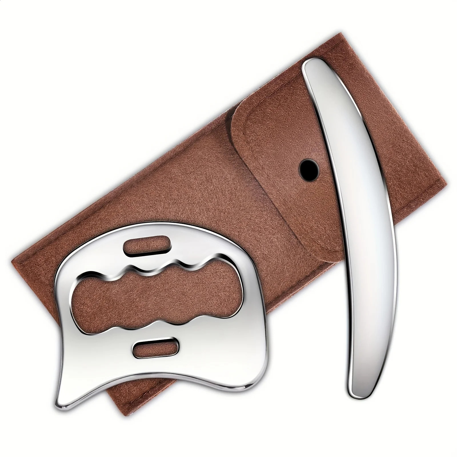 2PCS Guasha Stainless Steel Massage Tool Muscle Scraper Tool Physical Therapy Tool Muscle Guasha Tool 241206