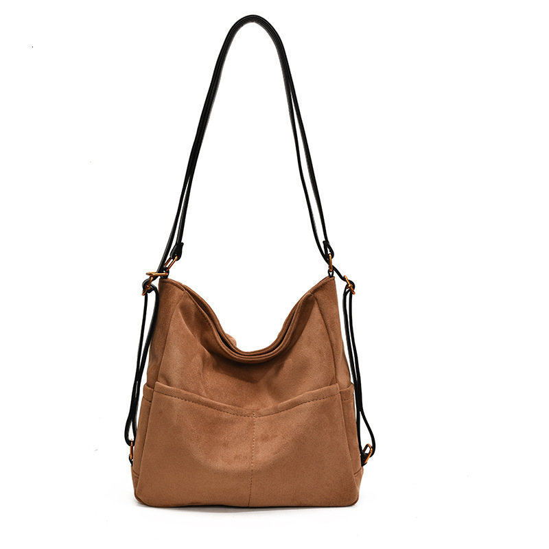 Autumn Winter Frosted Leather Shoulder For Women 2024 New Trendy And Versatile Large Capacity Commuting Multi Back French Tote Bag