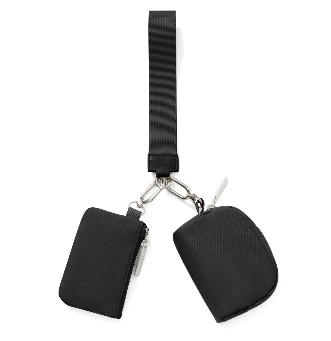 DHL 13 Colours Yoga Bag Dual Pouch Mini Zip Around Wristlet Portable Keychain Wallet Coin Purse Pocket Wholesale 0219 0221