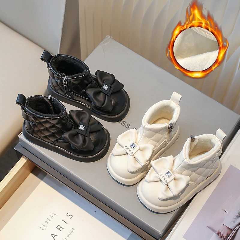 Zapatos Nia Girl Shoe Autumn Winter Two Cotton Princess Boot Cute Ankle Boot Fashion Cotton Boots Warm Leather Boot Child ShoesXJ241206