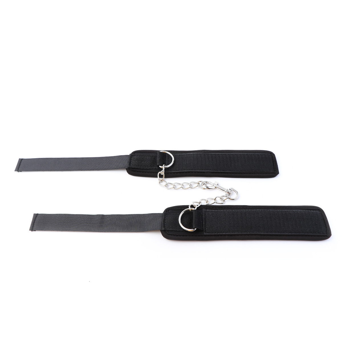 Yiwu Foreign Trade Sex Toys Factory Red Sponge Wrapped Handcuffs Black Velcro Iron Chain Foot cuffs Wholesale