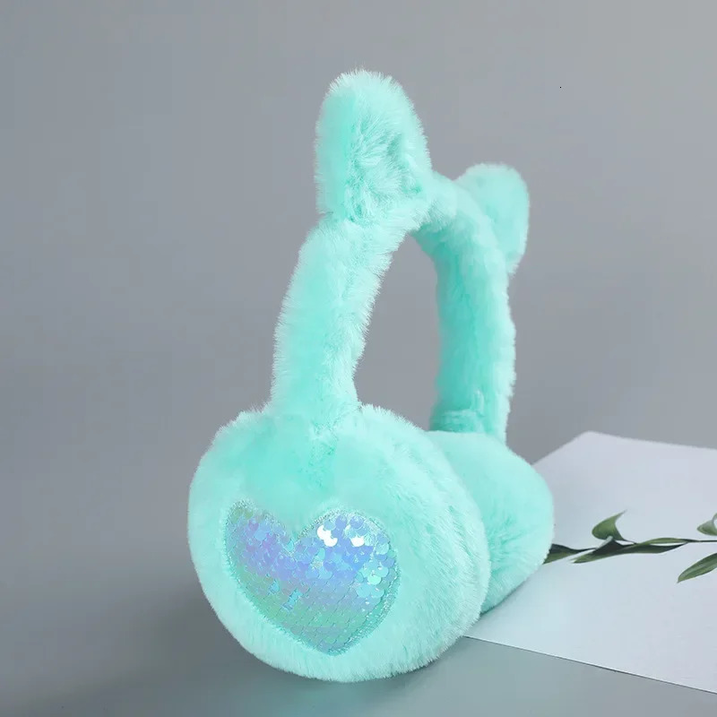 Winter Warm Earrings Cute Womens Fur Winter Earrings Cat Earrings Shining Glitter Earrings Headbands Soft Fluffy Earrings 241205