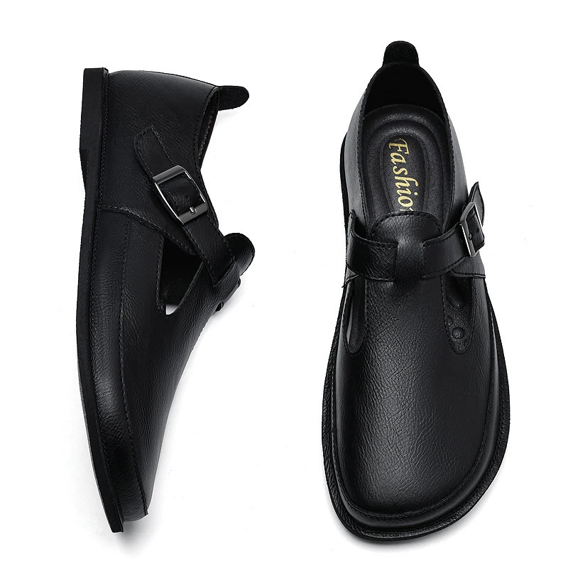 Outdoor Male Genuine Leather Walking Footwear Arrival Men Stylish Loafers Slip on Boat Shoes Handmade Mens Casual Shoes 241206