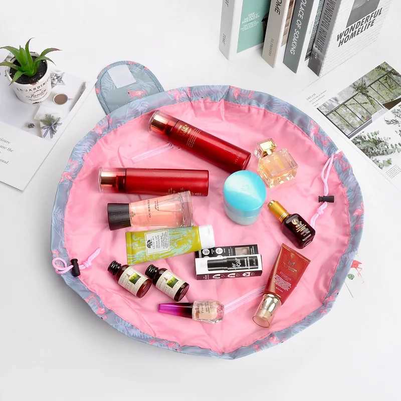 Women Travel Magic Pouch Drstring Cosmetic Bag Organizer Lazy Make up Cases storage bag Kit Box Tools Toiletry Beauty CaseXJ241206