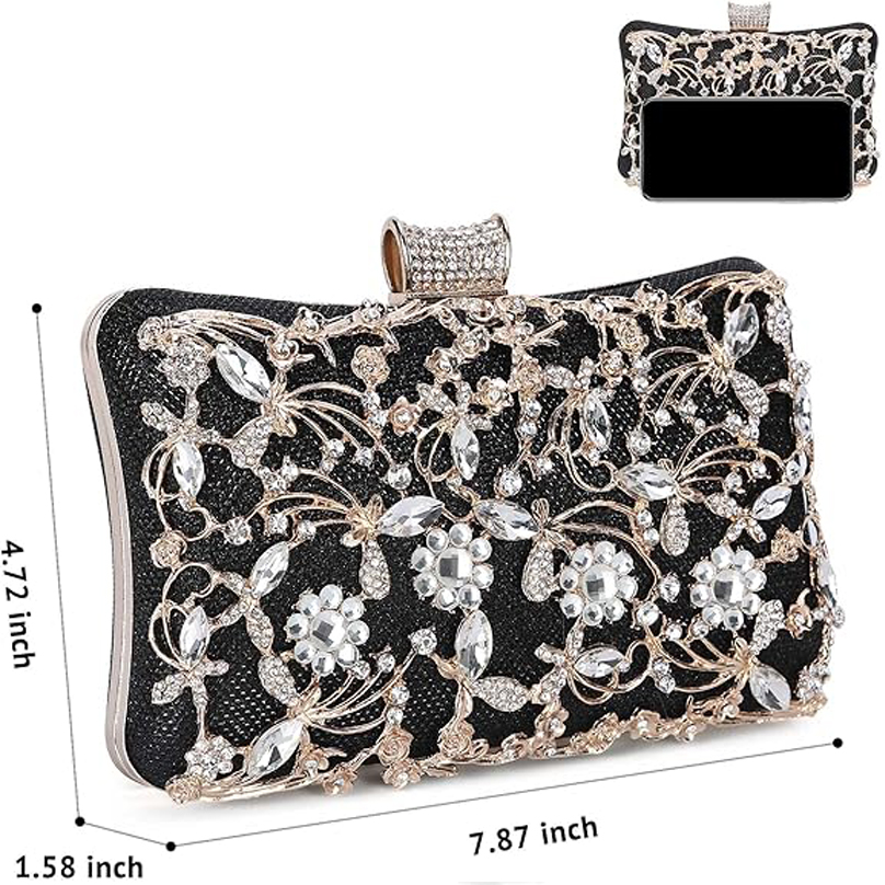 designer bag luxury Womens Crystal Evening Clutch Bag Rhinestone Wedding Handbag Purse for Bridal Prom Cocktail Party Evening Bag Handbag Wedding bag