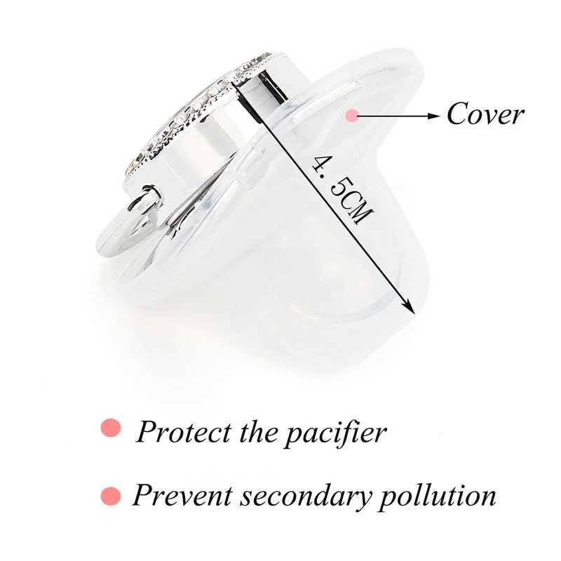 Pacifier Holders Clips# Baby Pacifier Clips Bling Silver Newborn Personalized Pacifier Chain Princess Silicone Teethers Infant Pacifiers Holder H24120
