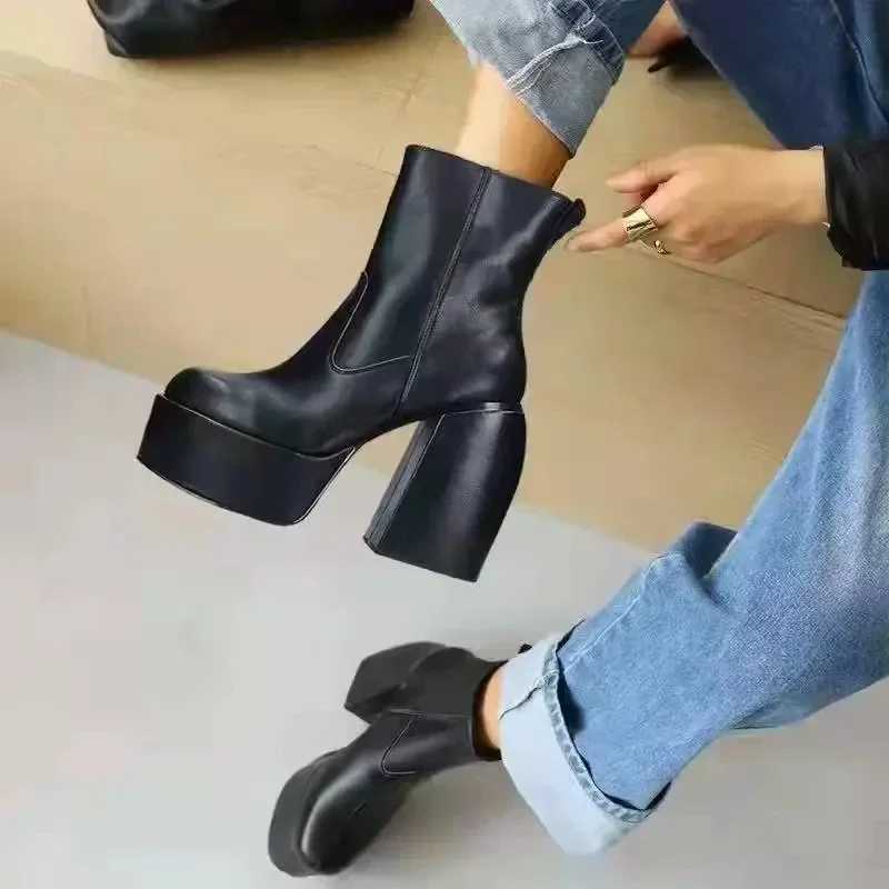 High Quality Autumn Winter Wens Boots Punk Over The Knee Boots Platform Shoes for Wen Sexy Womens High Heels Gothic Chaussure Femme T241206