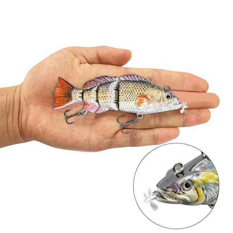 10cm NEW Small Robotic Swimming Lures Fishing Auto Ectric Lure Bait Wobbrs For Swimbait USB Rechargeab Flashing D LightXJ241128