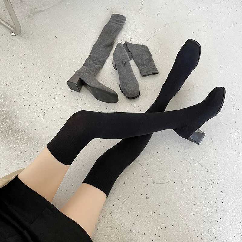 High Quality Sock Wens Over the knee Elegant Wan Sexy Tights Chunky H Autumn Winter Knitting Lg Boot T241206
