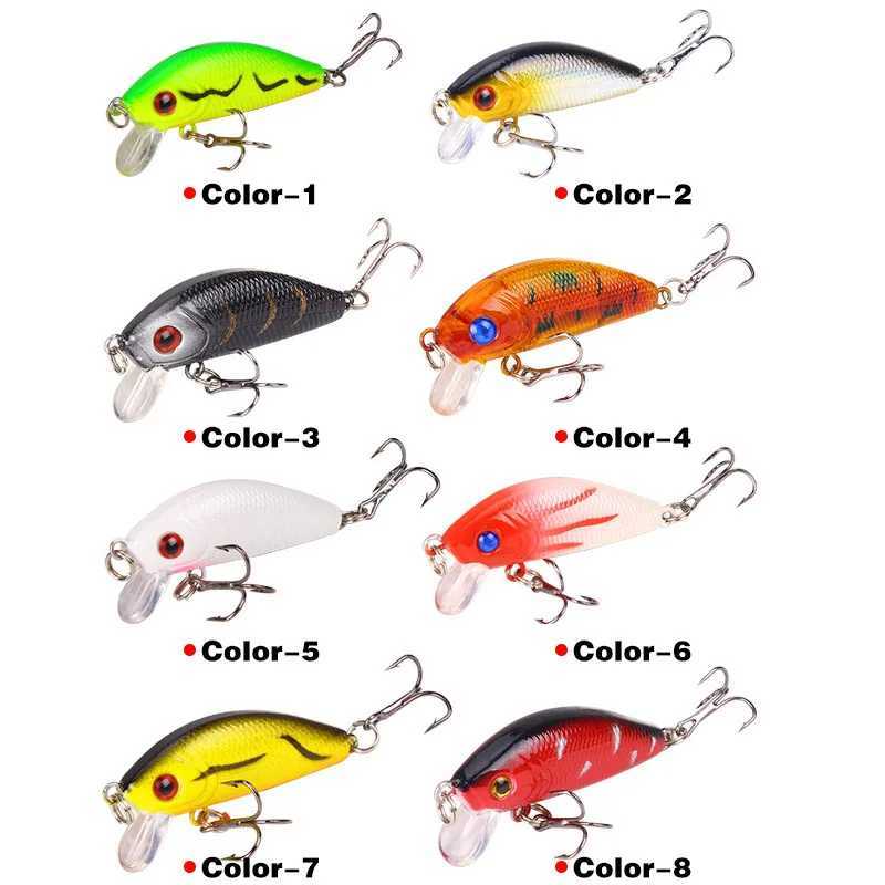 1Pc Minnow Crank Fishing Lure Floating Hard Bait 5cm 4.2g ABS Artificial Bait Wobbr Crankbait Carp Perch Pesca Fishing TackXJ241128