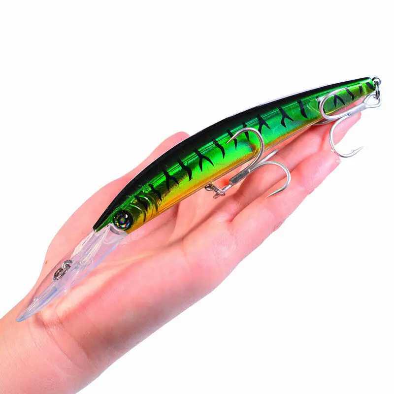 1pcs Fishing Minnow Lures Hard Bait 7-17cm/27.31g Crankbaits Tack Bass 2/0# Hook Fishing LuresXJ241128