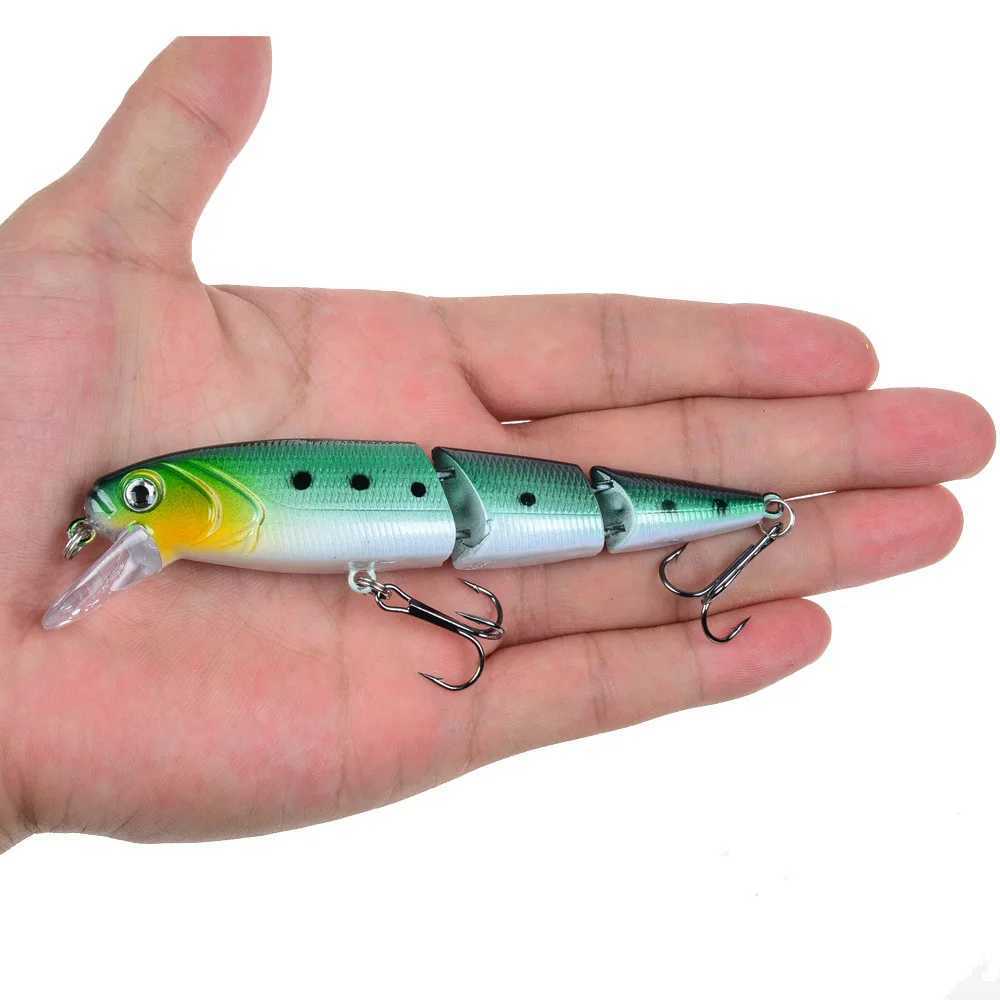 1PCS Wobbrs Fishing Lure Multi-section Hard Bait110mm 15g Artificial Bait Minnow Lure Crankbait Perch Carp Fishing Tack LureXJ241128