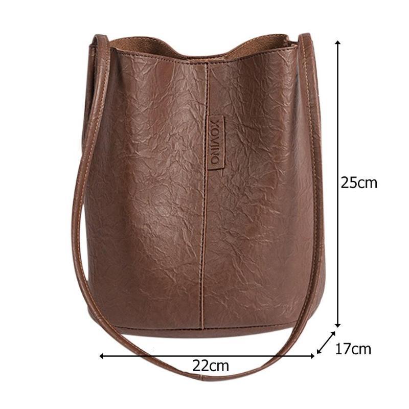 Hot Sale Handbags Fashion Women Shoulder Crossbody Bag PU Leather Bucket Totes Shopping Handbag For Hiking And Travel