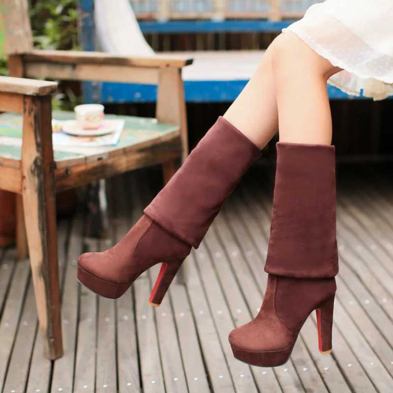 High Quality new sexy boots Fi Over The Knee Boots sexy thin square high heels platform Wan Shoes black size 34-43 T241206