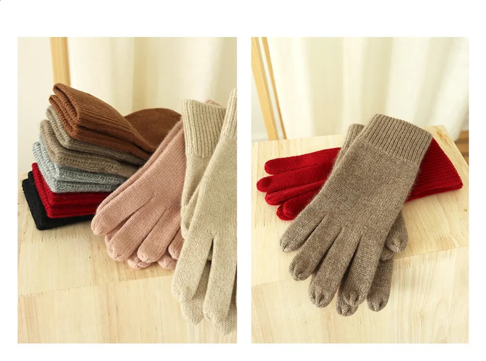 Naizaiga 100 cashmere plain weave gray black solid winter warm womens gloves ASKM73 241206