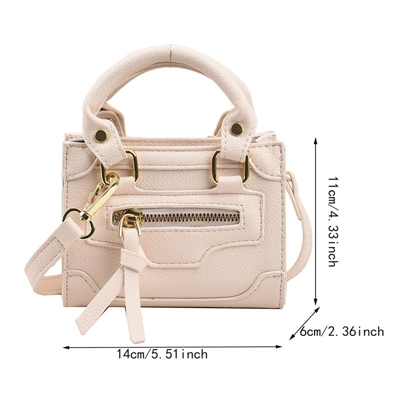 New Mini Handbag for Women with Lychee trend Pattern Candy Color Coins Lipstick Wallet and leisure Handbag Designer Bag Motorcycle Bag