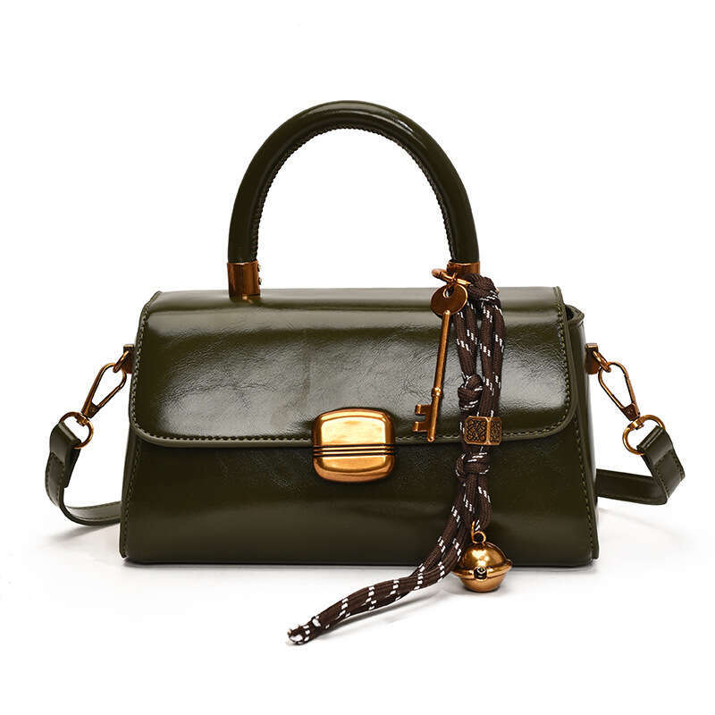 Trendy small square bag 2025 trendy PU texture single shoulder crossbody bag, high-end light luxury handbag for women