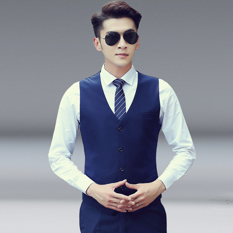 H927Spring and autumn men's vest new product slim Korean style men's work clothes suit vest male best man