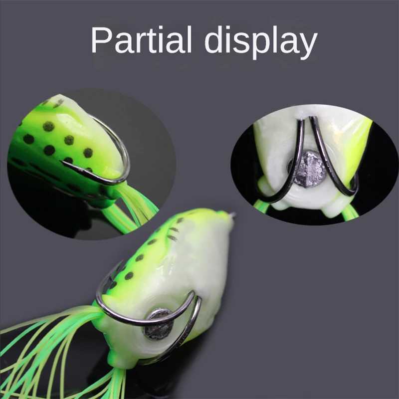 5pcs/set Frog Lures Suit Lure Simulation False Bait Beard Frog Soft Bait with Hook Bass Bait Sea Fishing TackXJ241128