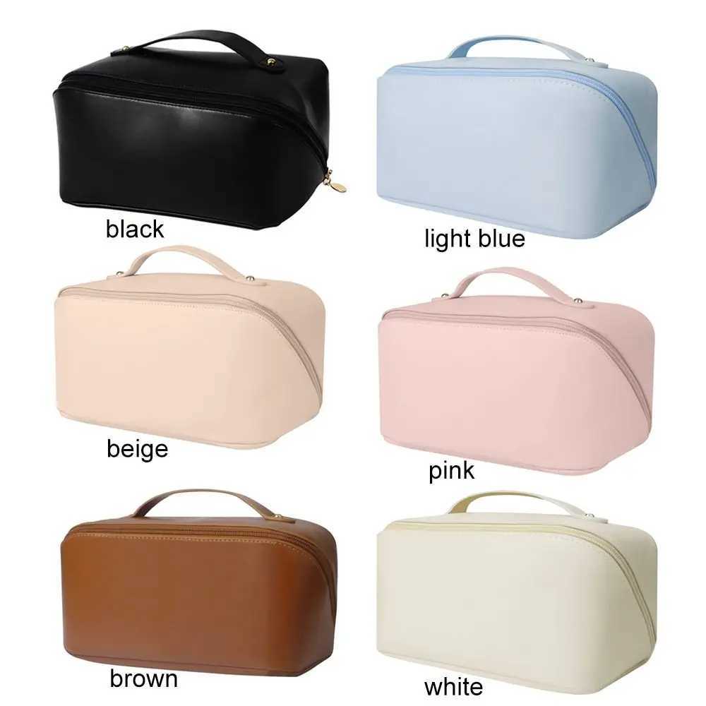 Large Capacity Toilet Cosmetic Makeup Basin Storage Bag Travel Makeup Bag 2023 New PU Large Capacity Womens Makeup BagXJ241206