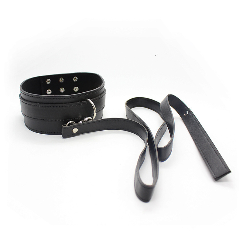 Cross border foreign trade export SM sex toys leather neck covers couple bundling toy neck covers with leather traction chains