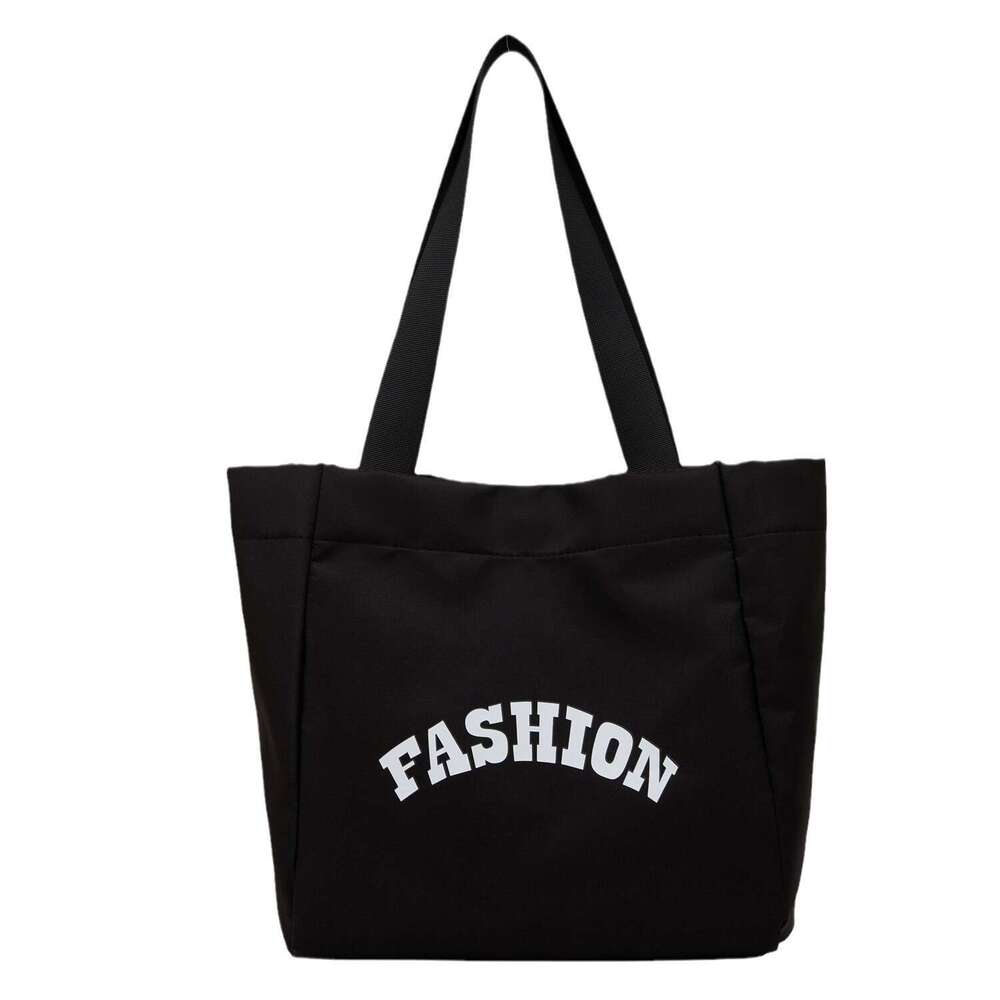 New Women's Summer Large Capacity Letter Printed Handheld Tote Single Layer Simple And Lightweight Shoulder Bag Fashionable Quality Classic B1