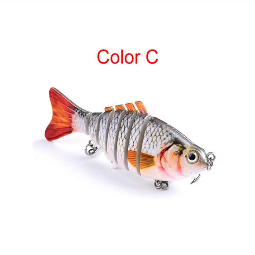 10cm 15.2g Wobbrs Pike Fishing Lures Artificial Multi Jointed Sections Artificial Hard Bait Trolling Pike Carp Fishing ToolsXJ241128