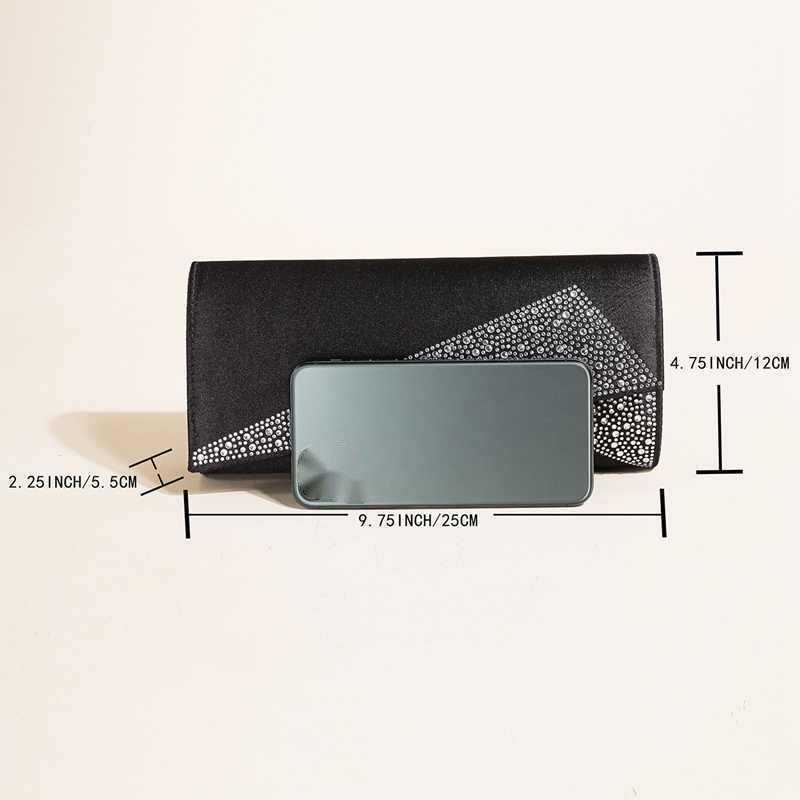 Clutch Bag New Minimalist and Fashionable Versatile Handbag with Rhinestones and Hot Diamonds Elegant Dress Evening Banquet Socialite Banquet Bag 2409