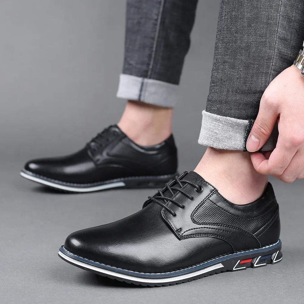 Mens Dress Casual Shoes High Quality British Business Work Shoes for Men Autumn Soft Sole Comfortable Party Shoe Men Sneakers 241206
