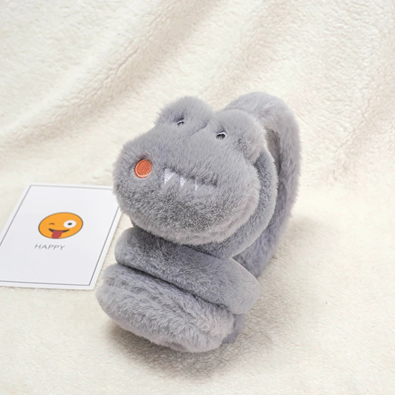 ly arrived plush retractable earmuffs for children providing warmth and winter protection. Cute dinosaur earmuffs for girls and boys 241205