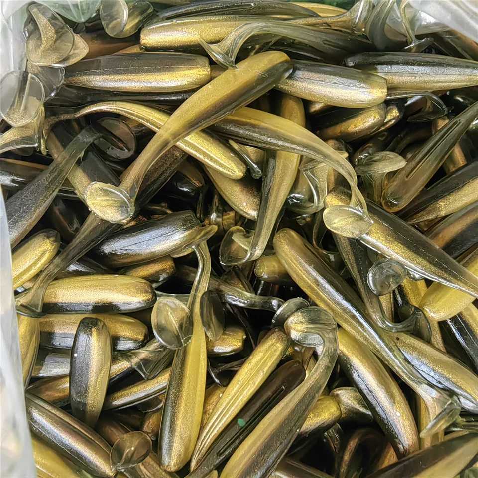 50PCS Micro Soft Fishing Lures 0.35g/35mm T-tail Worm Lure Small Artificial Bait Jig Wobbrs Bass Pike Fishing TackXJ241128
