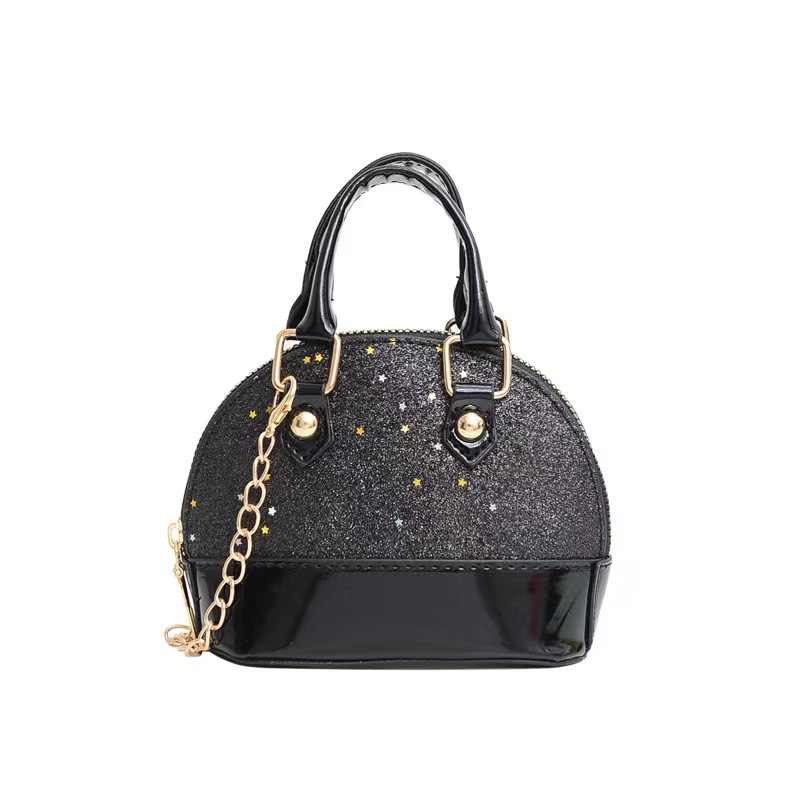 New Fashion Handbag PU Mini Shoulder Bag Durable Shiny Small Hand Bag Coin Wallet Little Girl Chain Crossbody Bag bag