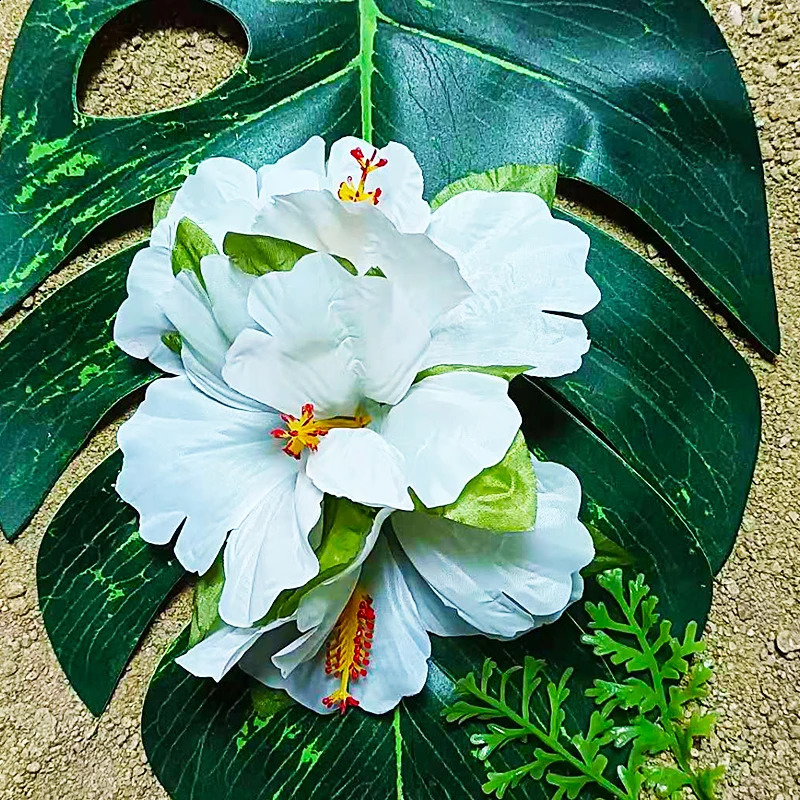 Artificial silk hibiscus Hawaiian flower hair clip 16cm female accessories hibiscus novel trend KN-hc018 241205