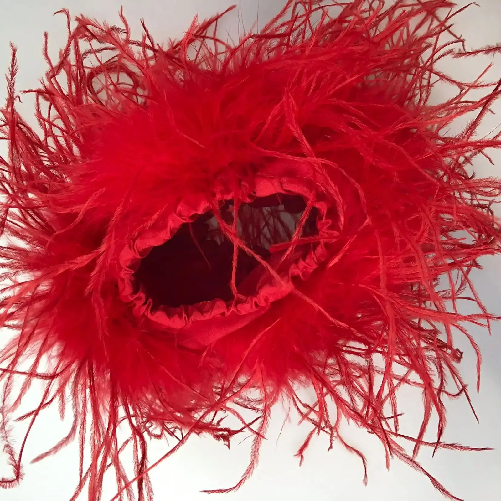 Womens Natural Ostrich Feather 1 Pair Arm Sleeve Wrist Cuff Warm Party Bridal Concert Fur 230401 241206