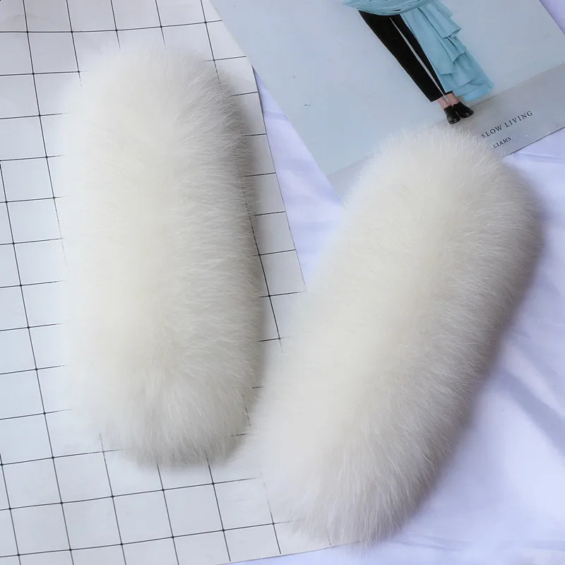 Natural fox fur cuffs womens sleeves fur decoration high-quality selling warm womens bracelets real fur wristbands gloves 241206