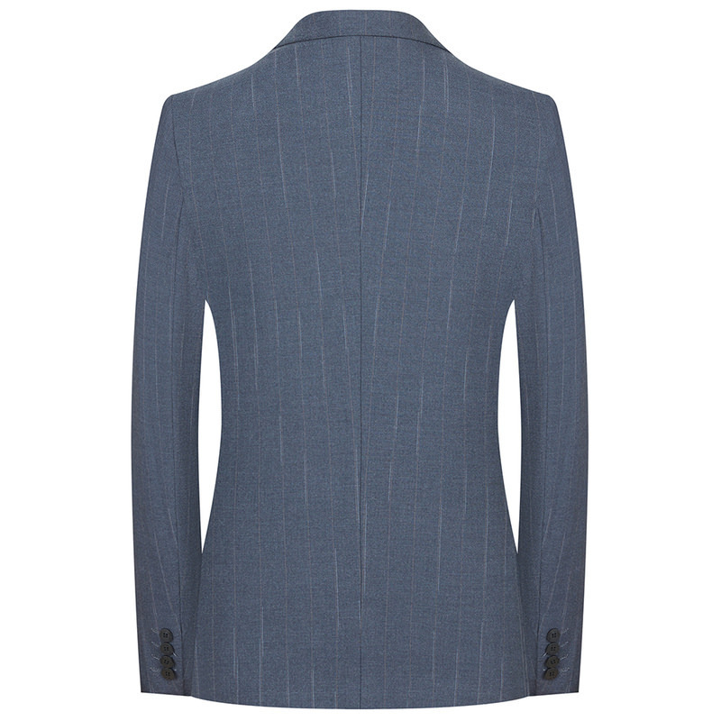 H561 Men's professional navy blue suit three-button groom wedding dress