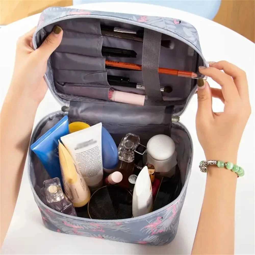 Large Capacity Portable Cosmetic Bag For Women Waterproof Makeup Bag Toiletries Organizer Storage Cases Zipper W Beauty PouchXJ241206