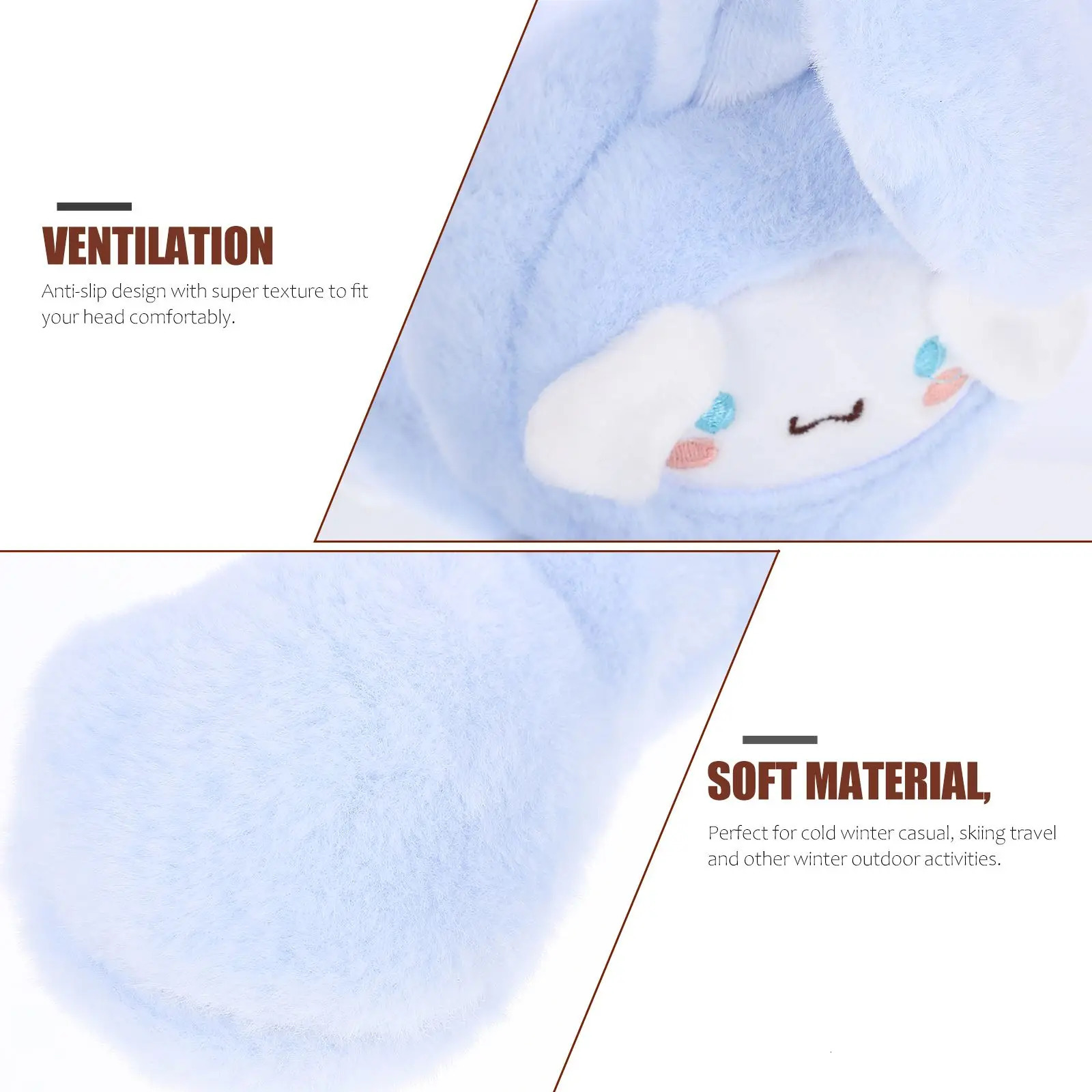 1 piece of winter warm earmuffs fun antifreeze earmuffs for children blue outdoor sports such as skiing and hiking 241205