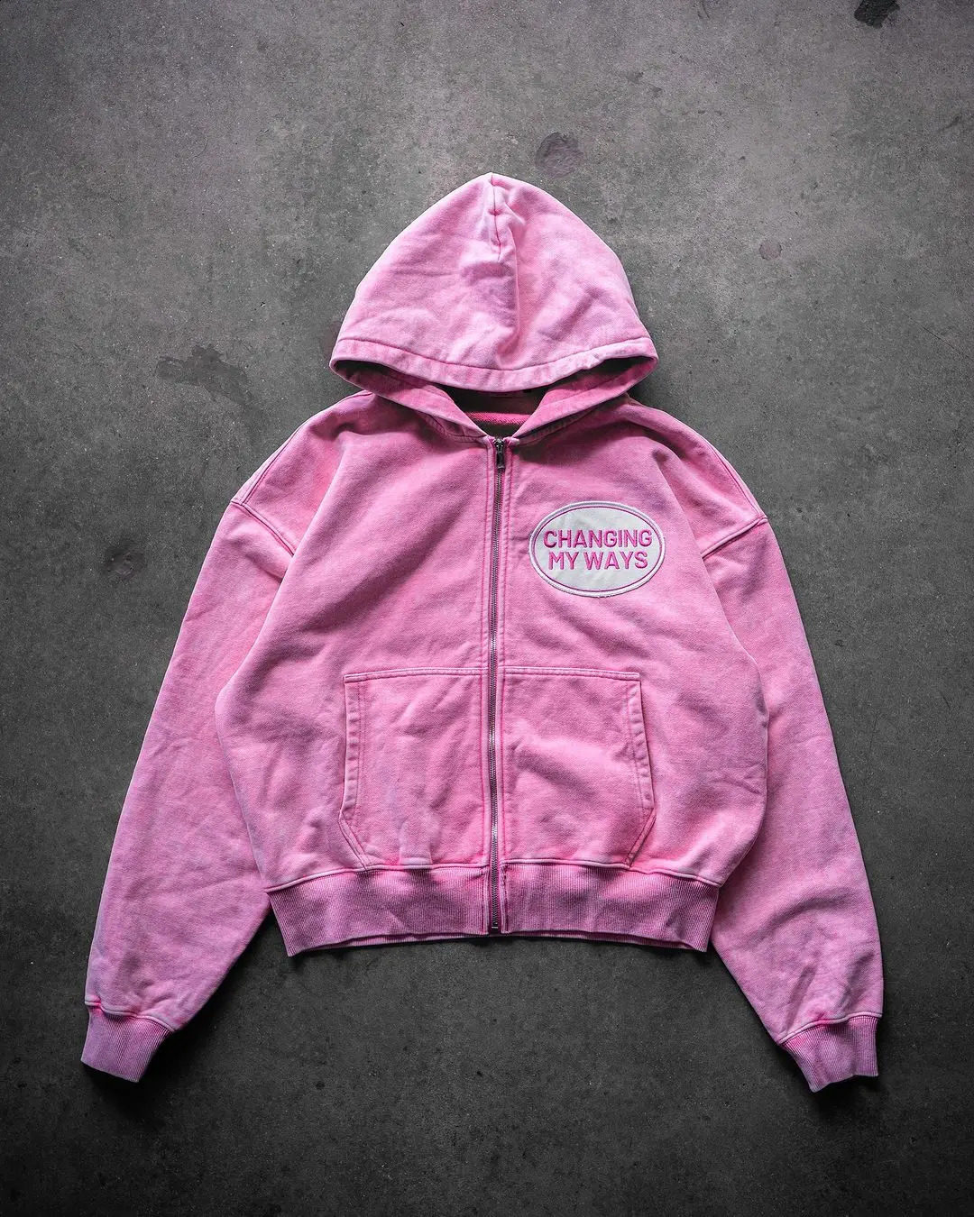 Gothic Pattern Fashion Hoodie Mens Harajuku Sportswear Casual Pink Letter Printed Retro Y2K Coats Street Wear 241203