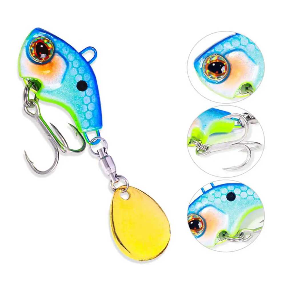 Tail Spinner Lure Metal VIB Rotating Tail Swimbait Trout Lures Spinner Baits For Bass Fishing Spin Tail Fishing Jigging LureXJ241128