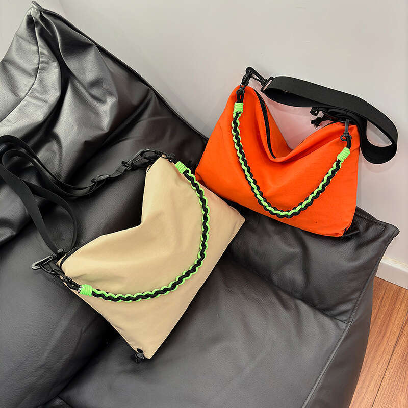 New Canvas For Women In Summer, High-End Large Capacity Crossbody Bag, Fashionable And Casual, Versatile Single Shoulder Cloth Bag B4