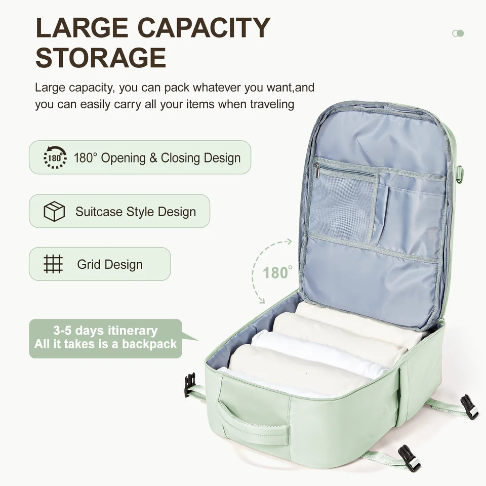 Mens Laptop Backpack SchoolbagTravel Backpack Cabin Aircraft 40x20x25Easyjet 45x36x20 Womens BackpackWaterproof Female Bag 241206